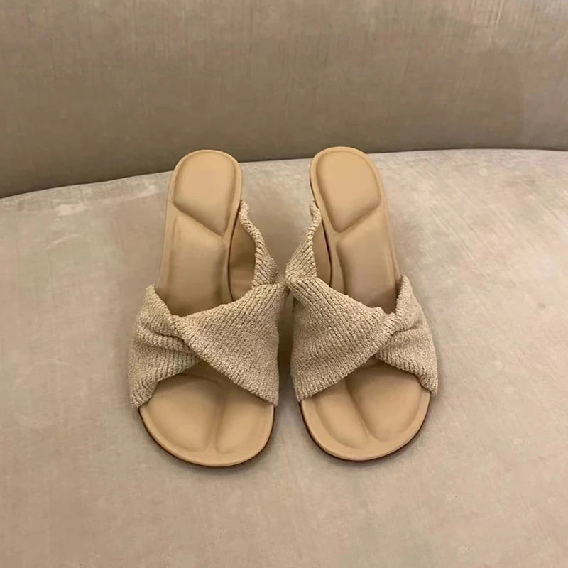 Cross Knot Stiletto Sandals
