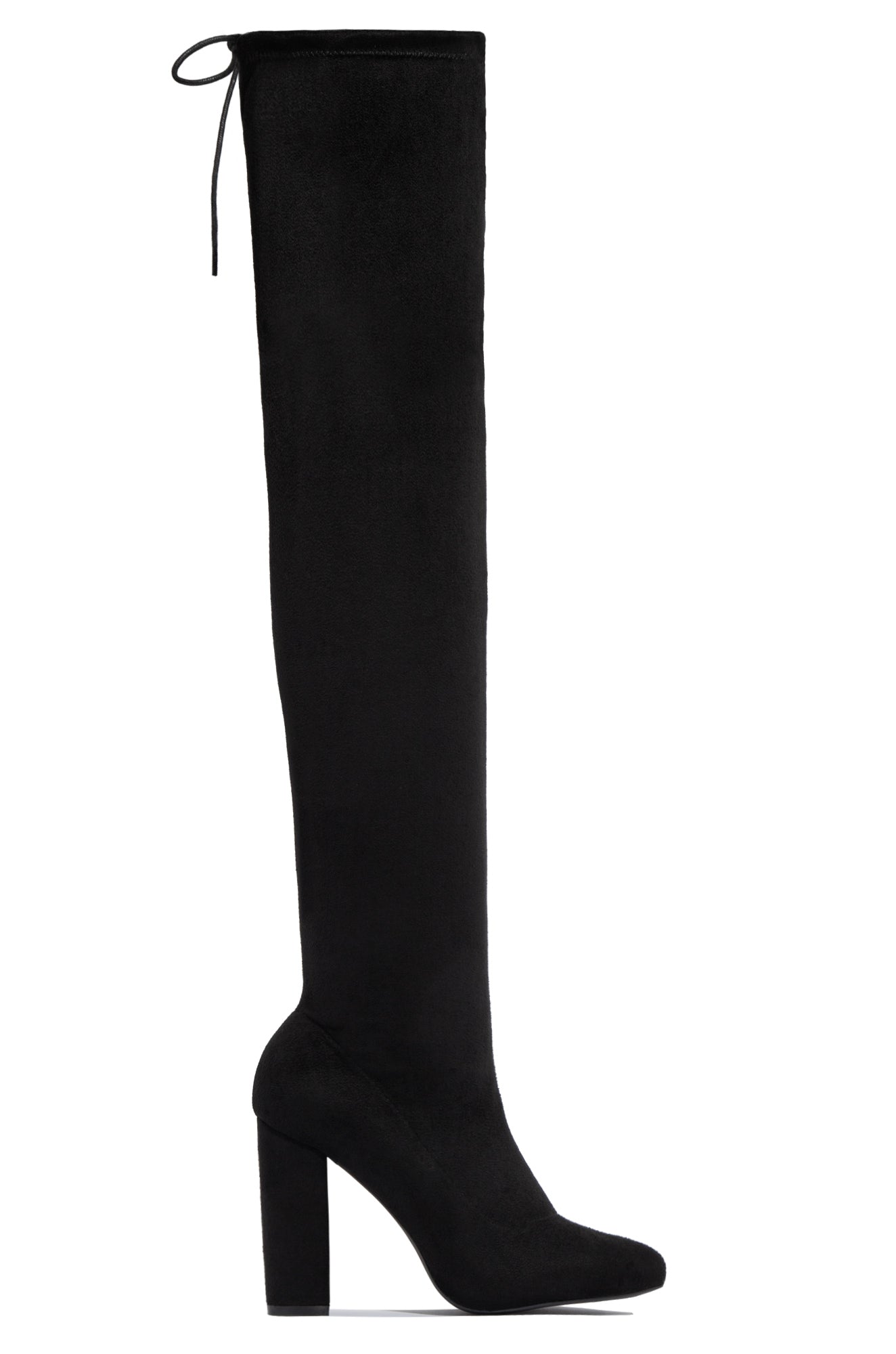 Set The Bar Over The Knee Block High Heel Boots - Taupe
