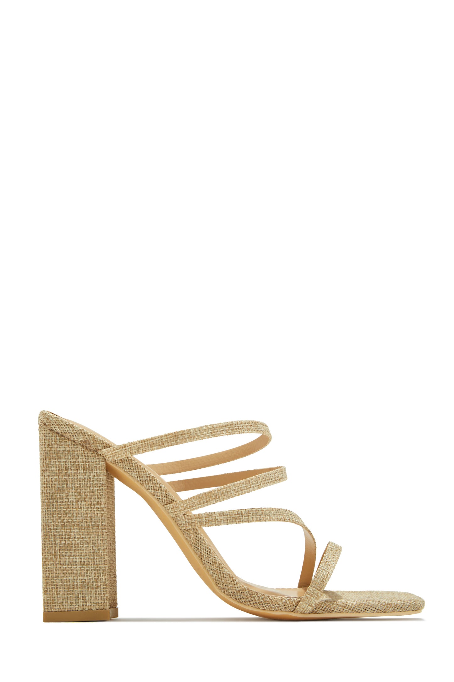 Jaziel Block Heel Mules - Nude